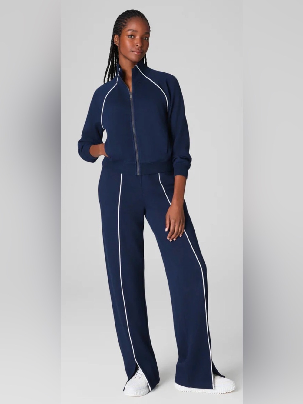SPANX AirEssentials Pique Full Zip Track Jacket And Pants Size 1X - Picture 1 of 12